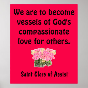 Saint Clare of Assisi Poster