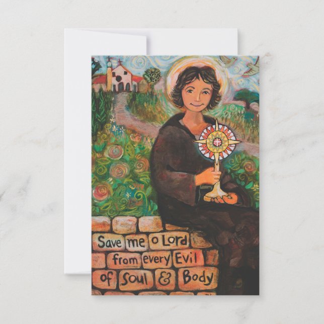 Saint Clare of Assisi Prayer Card (Front)