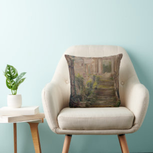 Saint-Cloud Castle Ruins Stairs Cushion
