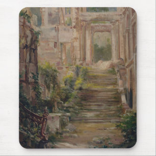 Saint-Cloud Castle Ruins Stairs Mouse Pad