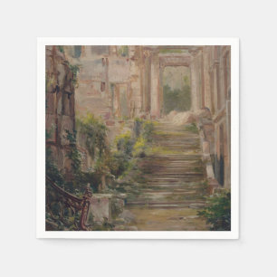 Saint-Cloud Castle Ruins Stairs Napkin