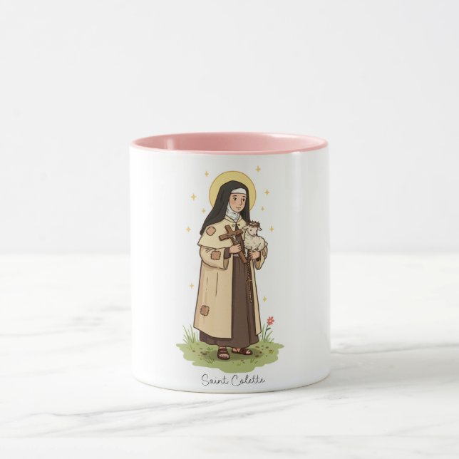 Saint Colette, Catholic Saint Mug (Center)