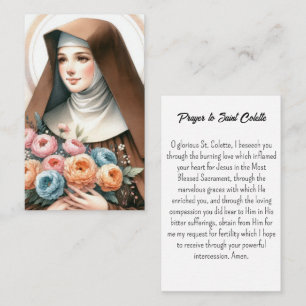Saint Collette Prayer Card