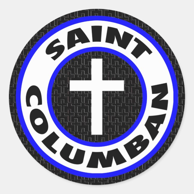 Saint Columban Classic Round Sticker (Front)