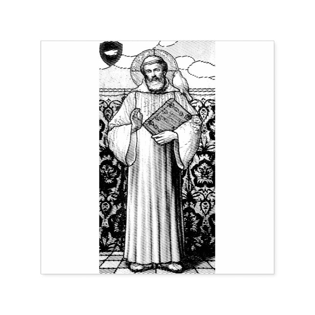 Saint Columbanus Irish missionary Self-inking Stamp (Design)