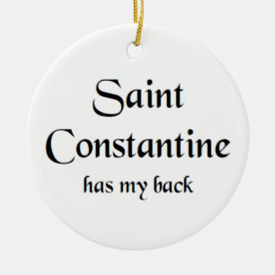 saint constantine coffee mug ceramic tree decoration