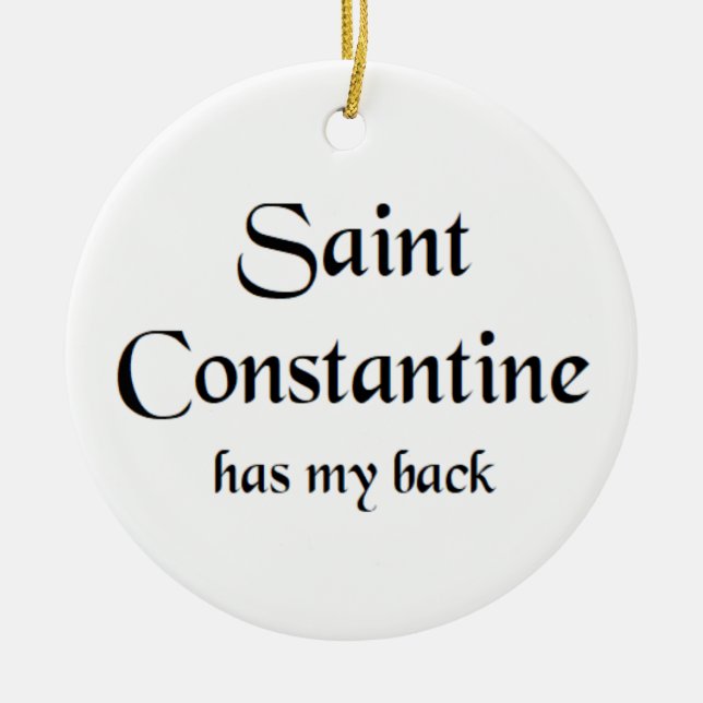 saint constantine coffee mug ceramic tree decoration (Front)