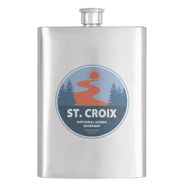 Saint Croix National Scenic Riverway Hip Flask (Front)