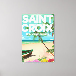 Saint Croix, U.S. Virgin Islands travel poster Canvas Print
