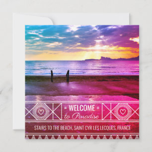 Saint Cyr les Lecques Beach Sunset - Nice Seascape Holiday Card