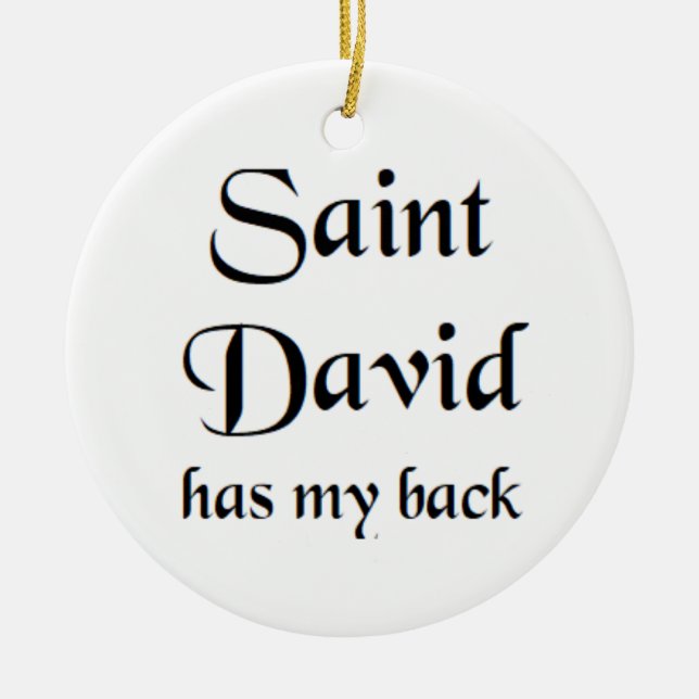saint david ceramic tree decoration (Front)
