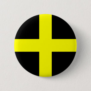 saint david flag 6 cm round badge