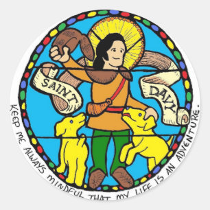Saint Davy Round Sticker