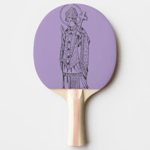 Saint Deiniol Abbot and Bishop Ping Pong Paddle