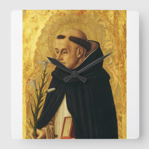 Saint Dominic by Carlo Crivelli Square Wall Clock