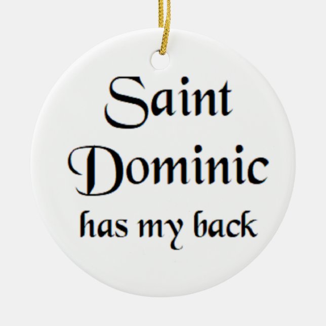saint dominic ceramic tree decoration (Front)