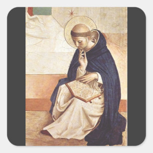 Saint Dominic de Guzman by Fra Angelico Square Sticker