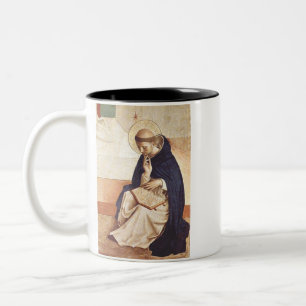 Saint Dominic de Guzman by Fra Angelico Two-Tone Coffee Mug