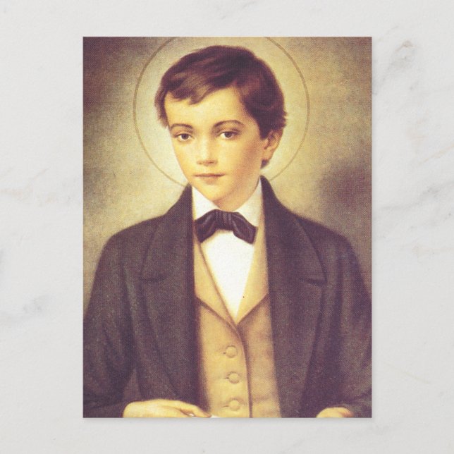 Saint Dominic Savio student of John Bosco Postcard (Front)