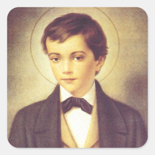 Saint Dominic Savio student of John Bosco Square Sticker