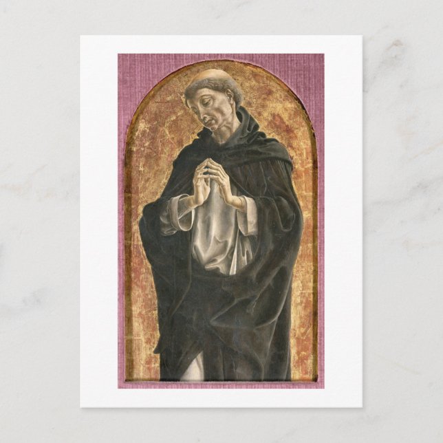 Saint Dominic (tempera on panel) Postcard (Front)