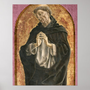 Saint Dominic (tempera on panel) Poster