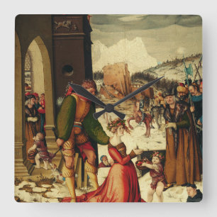 Saint Dorothy of Caesarea Square Wall Clock