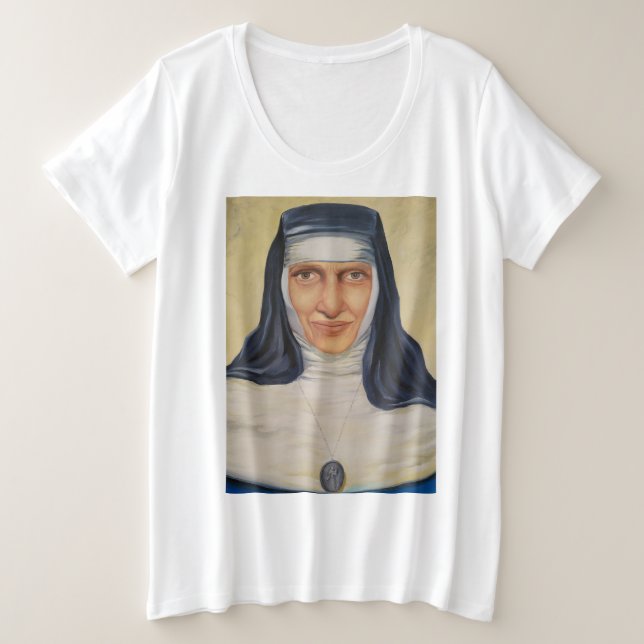 Saint Dulce of the Poor Plus Size T-Shirt (Design Front)