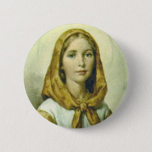 Saint Dymphna 2¼ Inch Round Button