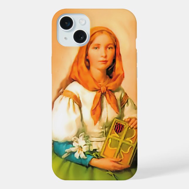 Saint Dymphna iPhone Case (Back)