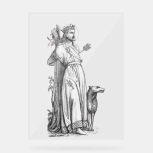 Saint Edmund the Martyr King of the East Angles Acrylic Sign