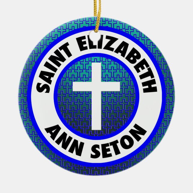 Saint Elizabeth Ann Seton Ceramic Tree Decoration (Front)