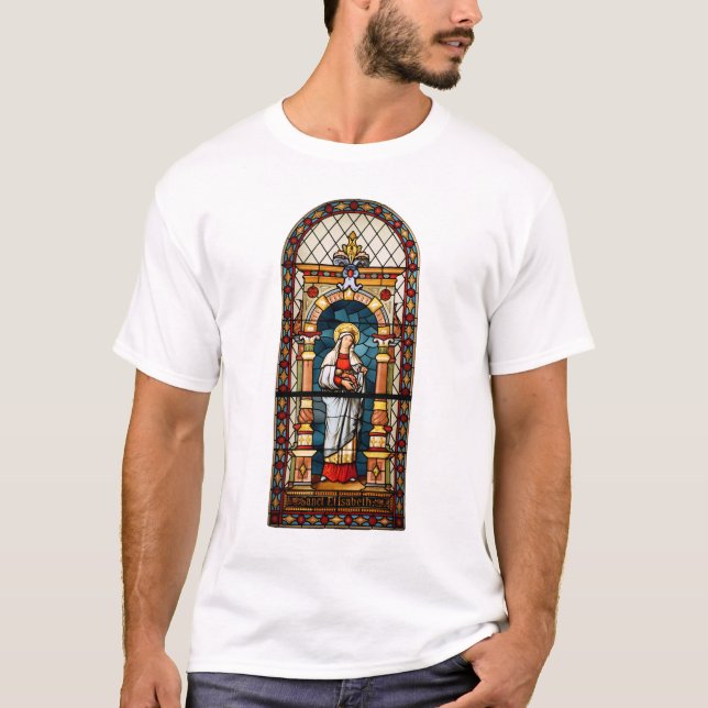 Saint Elizabeth of Hungary Premium Medieval Art T-Shirt (Front)