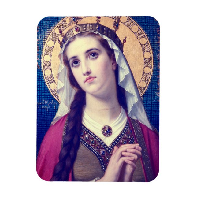 Saint Elizabeth of Hungary Premium Romantic Style Magnet (Vertical)