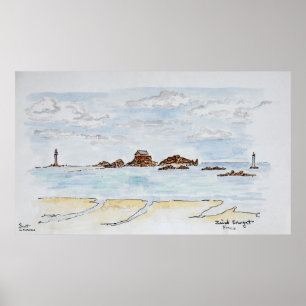 Saint-Enogat, Dinard Brittany, France Poster