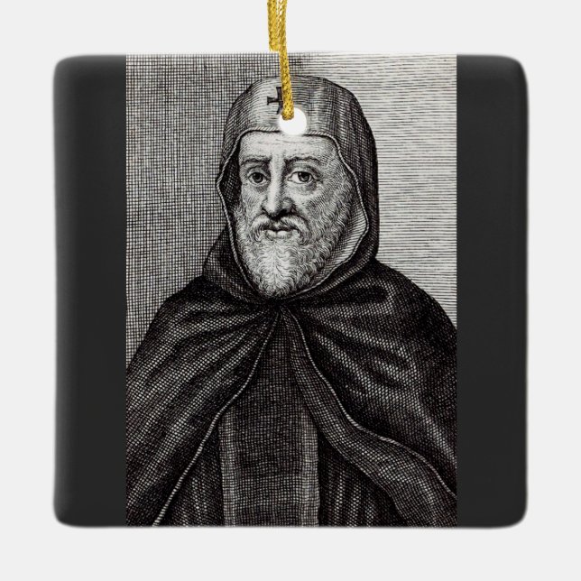 Saint Ephrem the Syrian Christian theologian Ceramic Ornament (Front)