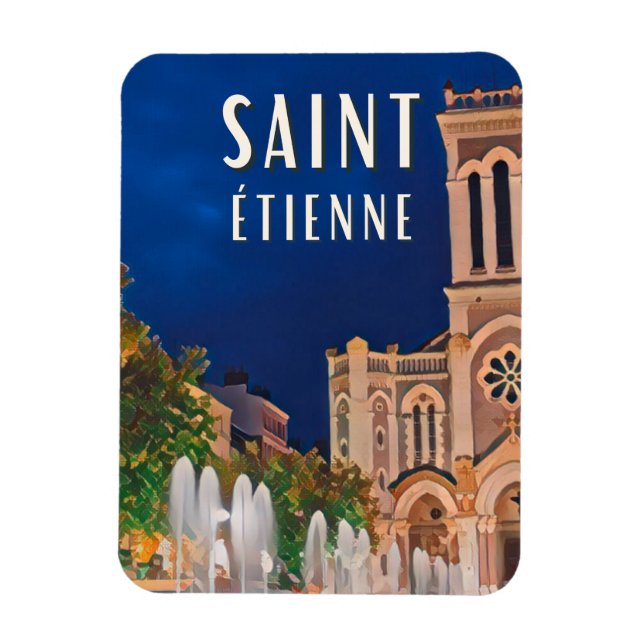 Saint-Étienne Photo Vintage  Magnet (Vertical)