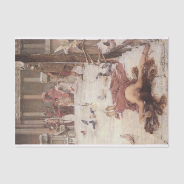 Saint Eulalia, by John William Waterhouse - 1885 Tissue Paper (Front)