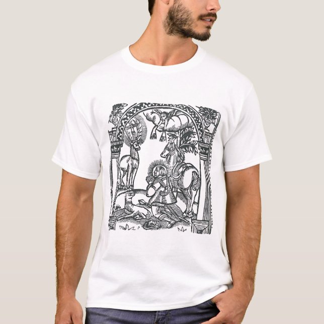 Saint Eustachius sees Jesus Christ T-Shirt (Front)