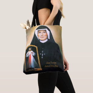 Saint Faustina, Divine Mercy Tote Bag