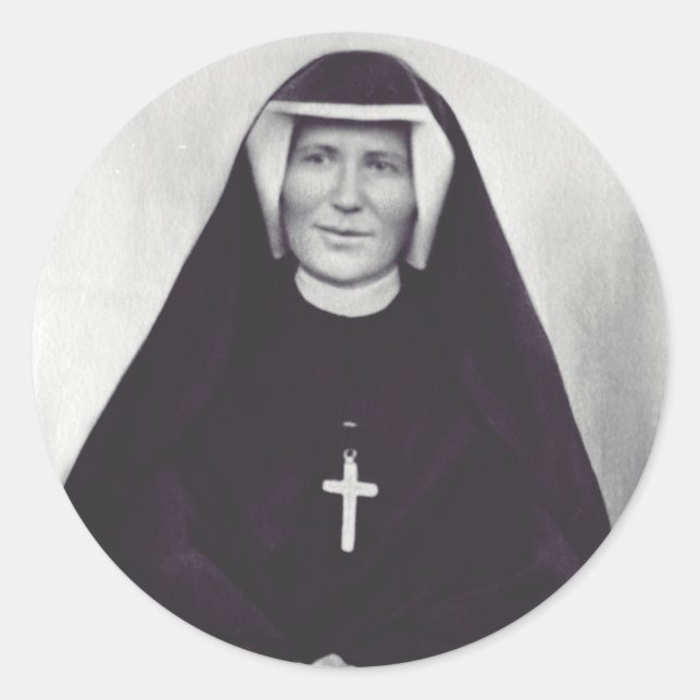 Saint Faustina Kowalska Classic Round Sticker (Front)
