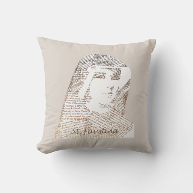 Saint Faustina Kowalska  Cushion (Front)