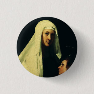 Saint  Frances of Rome by Giovanni Antonio Galli 3 Cm Round Badge