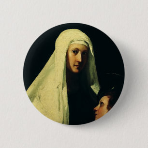 Saint  Frances of Rome by Giovanni Antonio Galli 6 Cm Round Badge