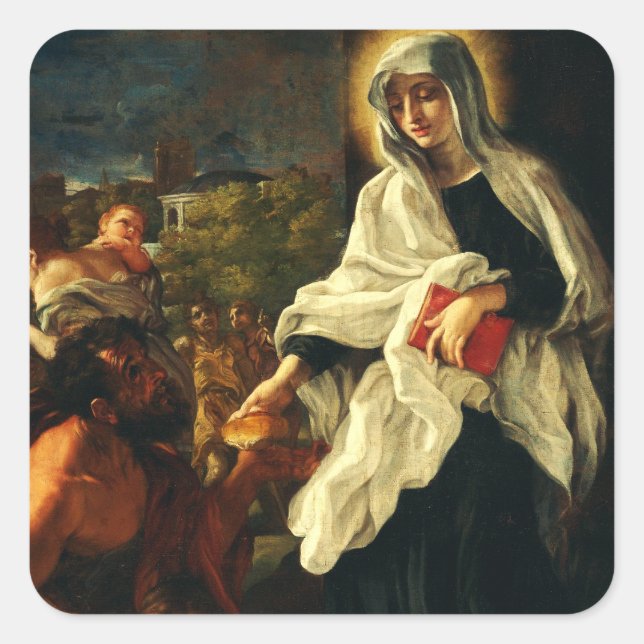 Saint Frances of Rome Square Sticker (Front)