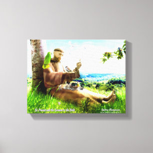 Saint Francis and the sermon-preaches to the birds Canvas Print