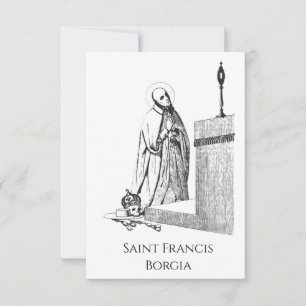 Saint Francis Borgia Holy Card