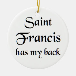 saint francis ceramic tree decoration