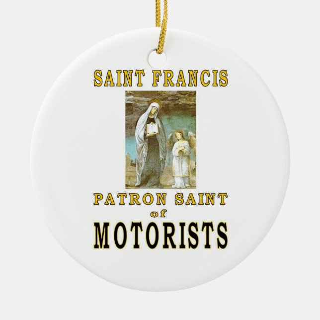 SAINT FRANCIS CERAMIC TREE DECORATION (Front)