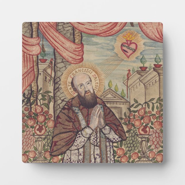 Saint Francis De Sales Bishop Of Geneva Portrait  Plaque (Front)